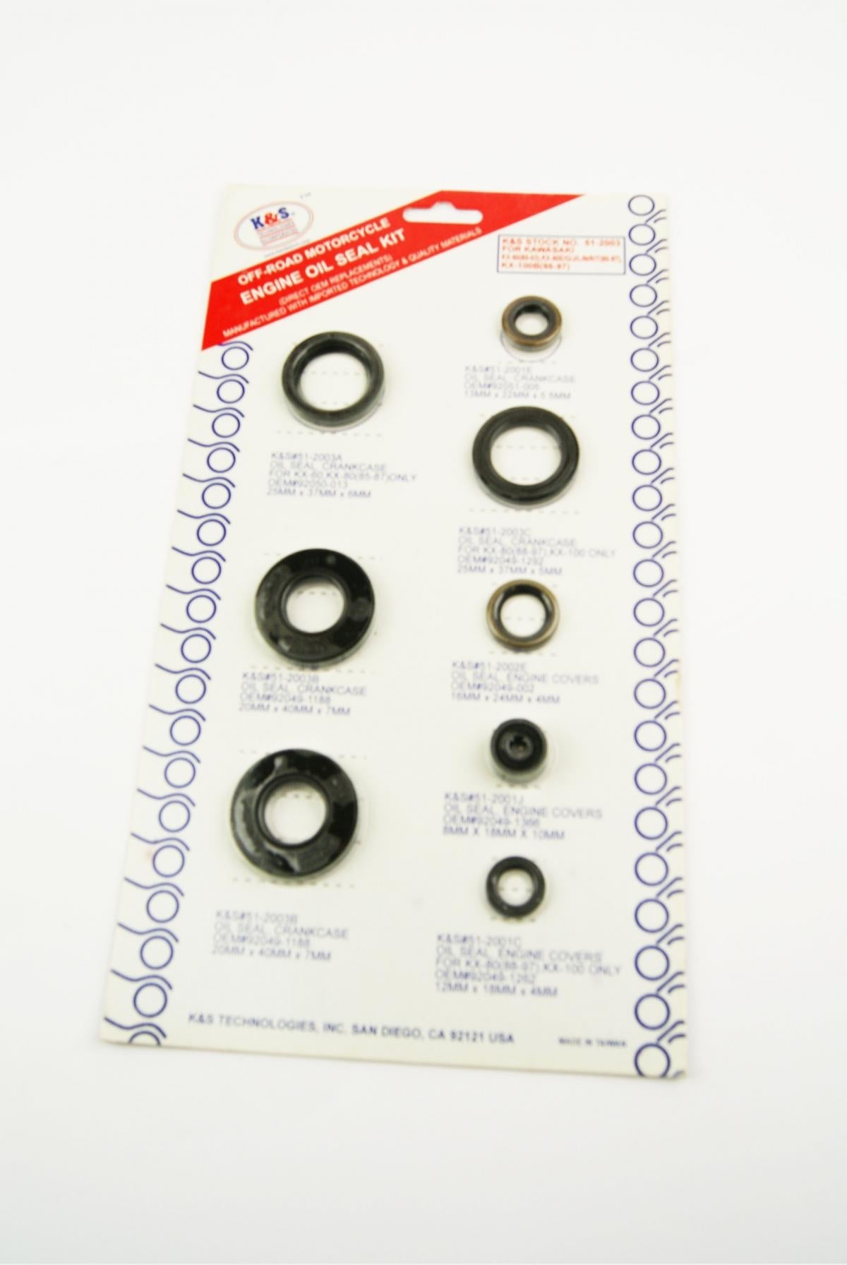 ENGINE OIL SEAL SET KAW KX60 85-03, KX80-85-97, KX100 95-97, SUZ RM60 03