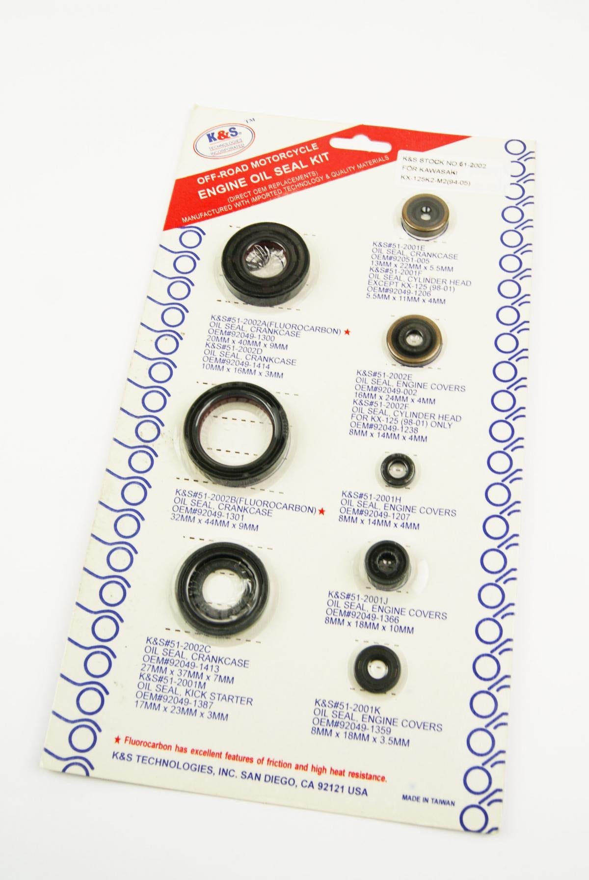 ENGINE OIL SEAL SET KAW/ASAKI KX125 1994-2005