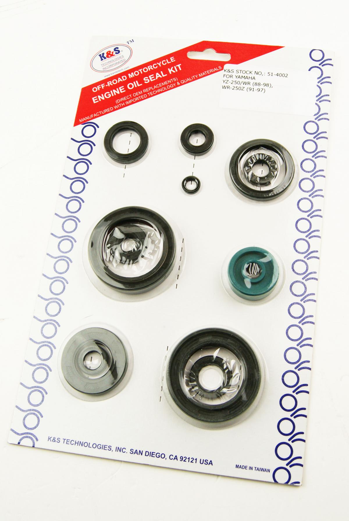 K&S ENGINE OIL SEAL SET YAMAHA YZ250 1988-1997, WR250Z 1991-1997