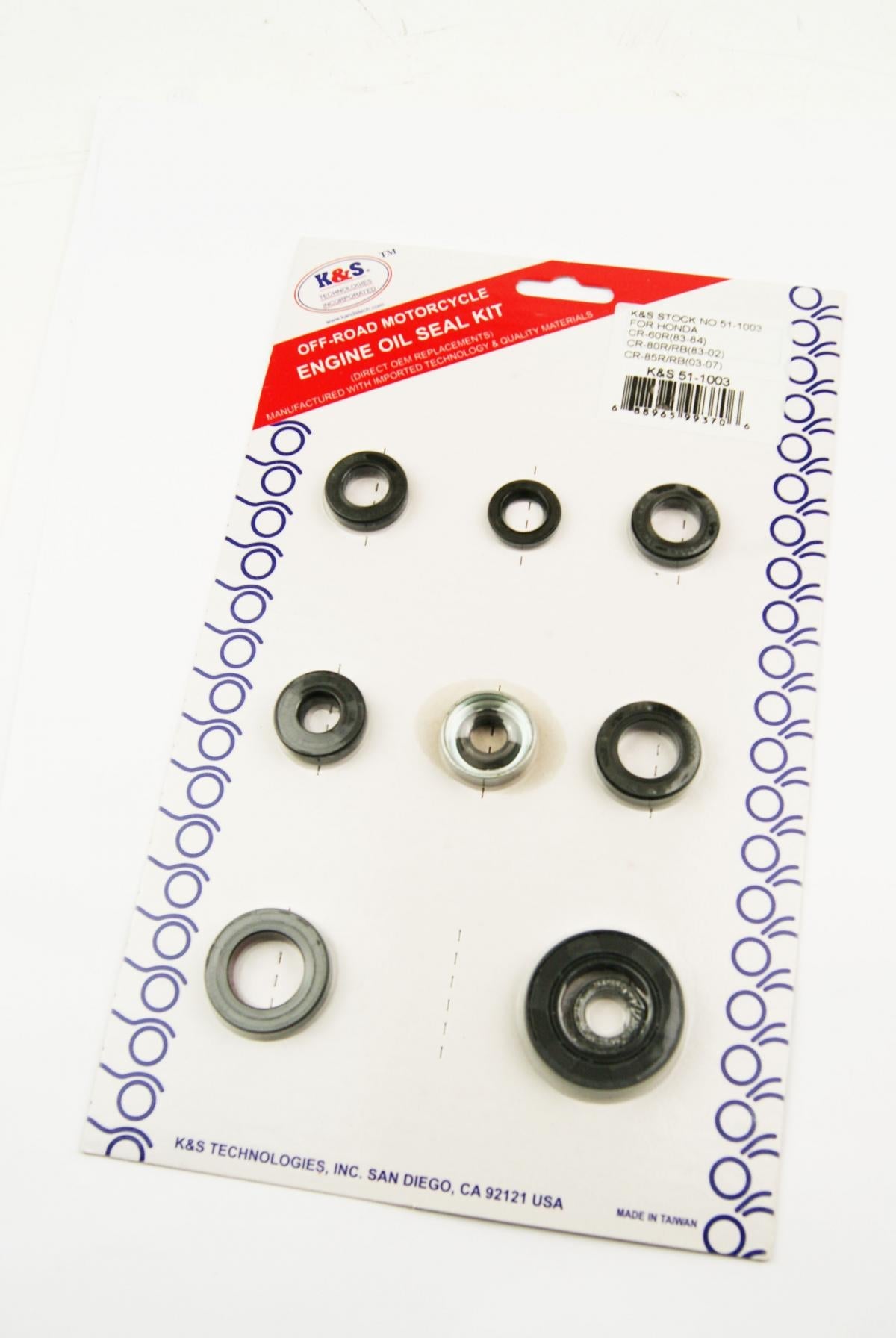 ENGINE OIL SEAL SET HONDA CR80R 1985-2002, CR85R 2003-2007, 9 Pcs