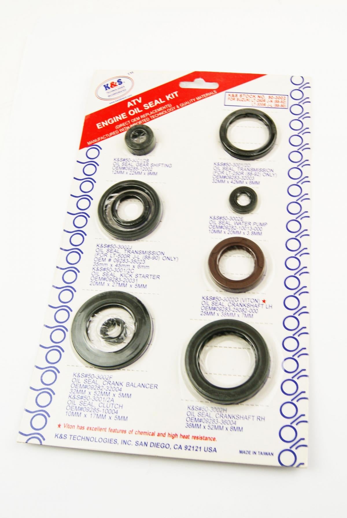 ENGINE OIL SEAL SET SUZUKI LT250R 1988-1992, LT500R 1988-1990, 9PCS