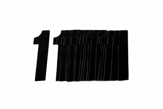 1 BLACK DECAL 4.5"/11cm PK/20