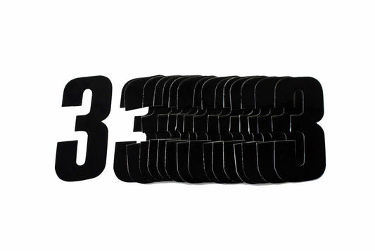 3 BLACK DECAL 4.5"/11cm PK/20