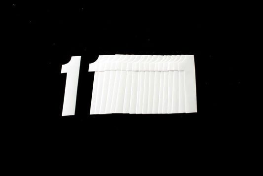 1 WHITE DECAL 4.5"/11cm PK/20