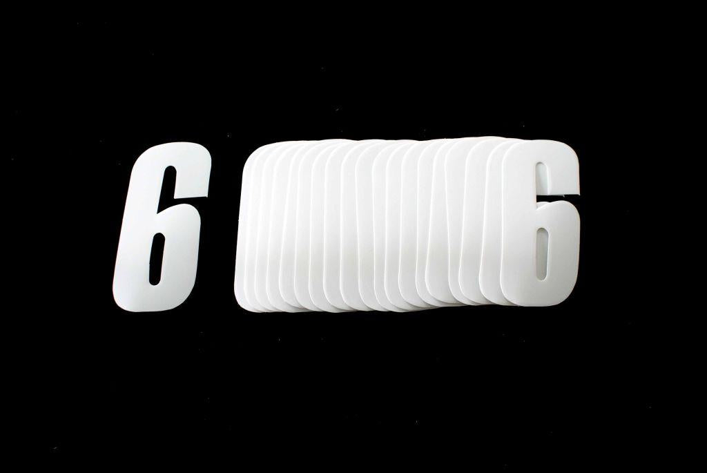 6/9 WHITE DECAL 4.5"/11cmPK20