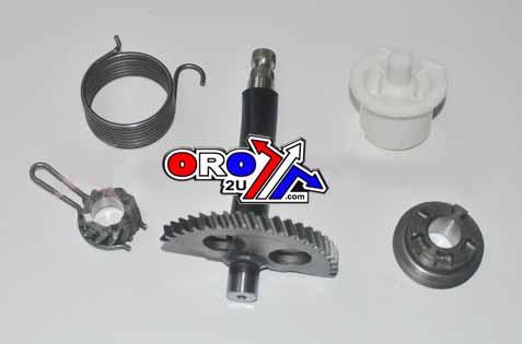 KICK START SPINDLE GEAR AND SPRING, YAMAHA PW50 82-25