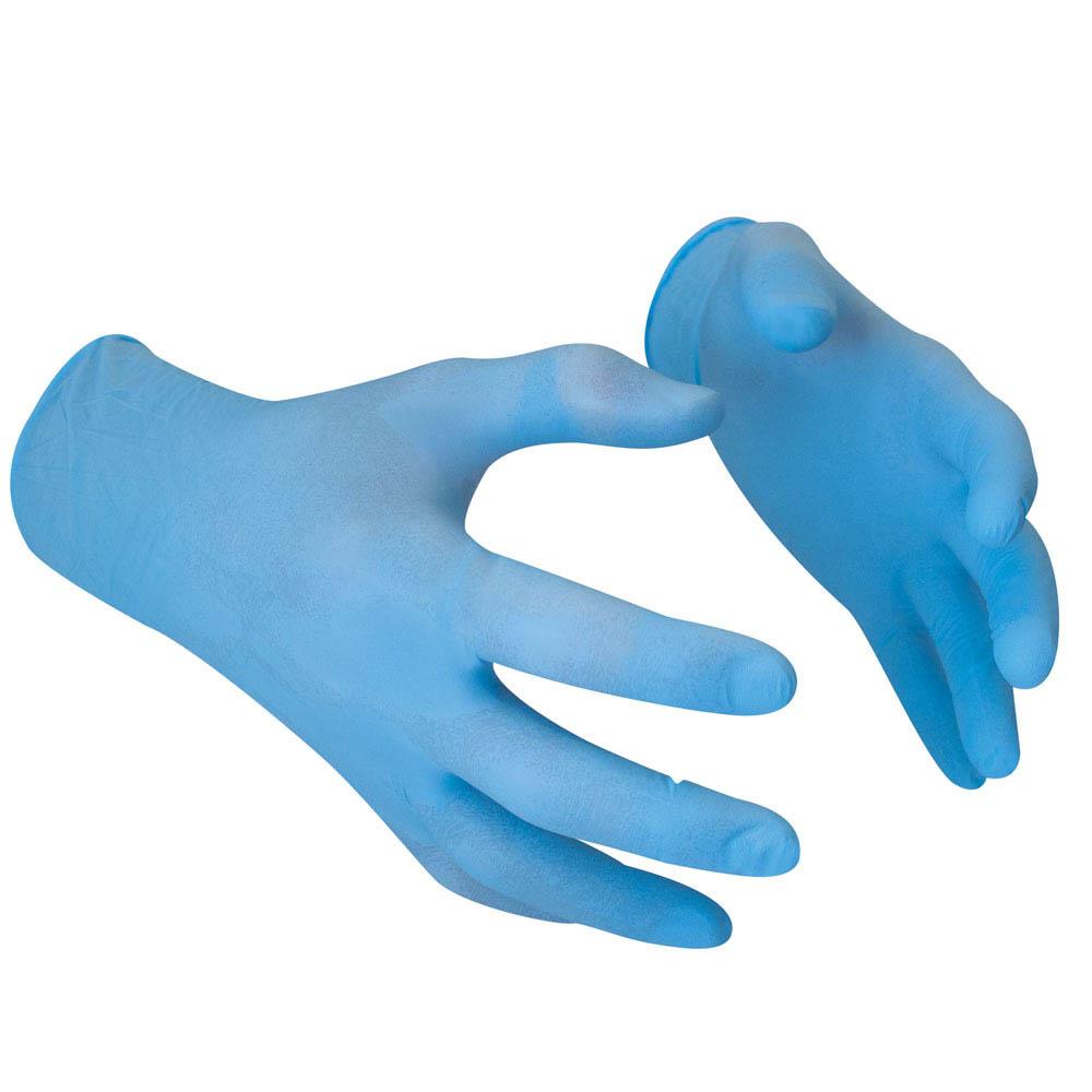 X/LARGE BLUE NITRILE POWDER FREE GLOVES PK100
