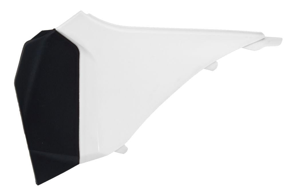 R-TECH WHITE LEFT AIRBOX COVER KTM 125-500 EXC/EXC-F 12-13, SX/SX-F 11-12
