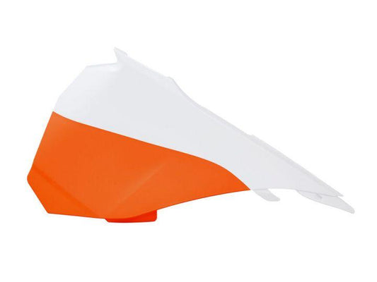 13-16 KTM85 LEFT AIRBOX COVER& PANEL ORANGE/WHITE RACETECH FIKTMBNARSX85 75-0305