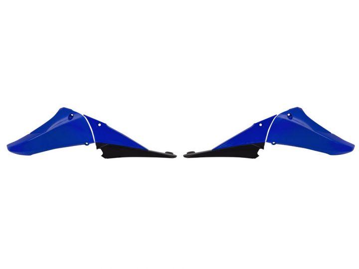 R-TECH BLUE/BLACK UPPER RADIATOR SCOOPS YAMAHA YZ450F 2010-2013