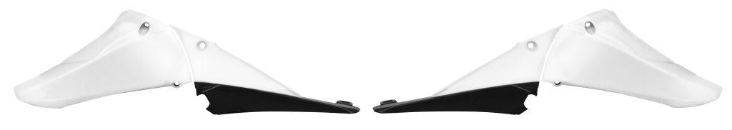 R-TECH WHITE/BLACK UPPER RADIATOR SCOOPS YAMAHA YZ450F 2010-2013