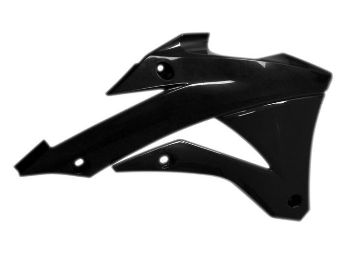 R-TECH BLACK RADIATOR SCOOPS KAWASAKI KX85 2014-2024, KX112 2022-2024