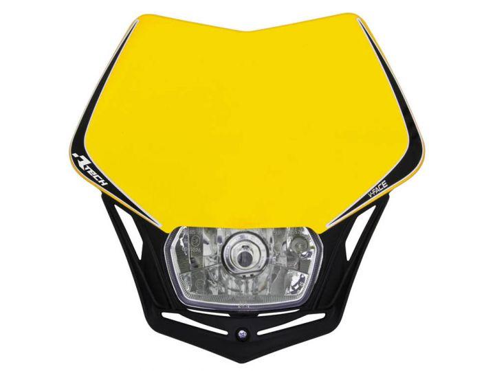 R-TECH YELLOW/BLACK V-FACE UNIVERSAL HEADLIGHT