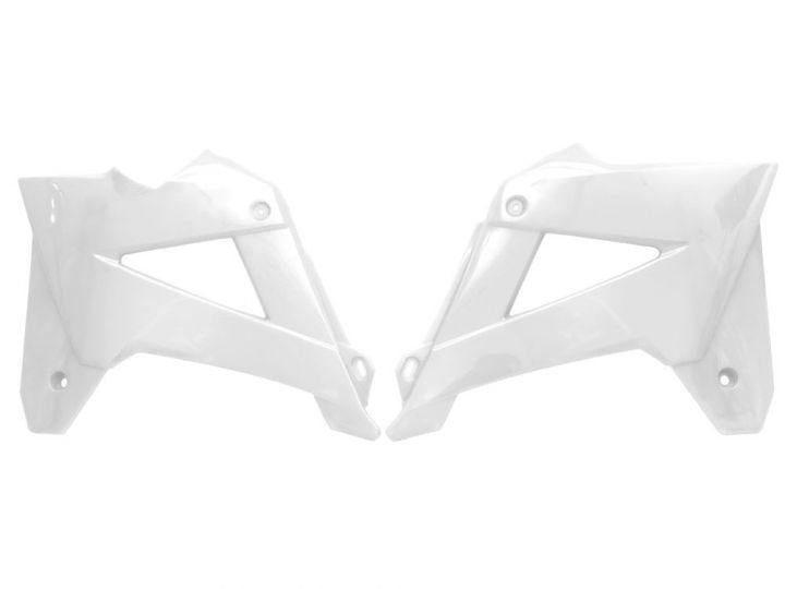 R-TECH WHITE RADIATOR SCOOPS GAS GAS EC/MX 125-450 2007-2009, FSR450 2007-2009