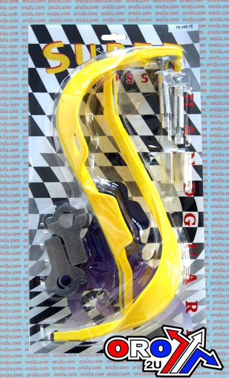 YELLOW PRO-RALLY HANDGUARDS + FITTING KIT