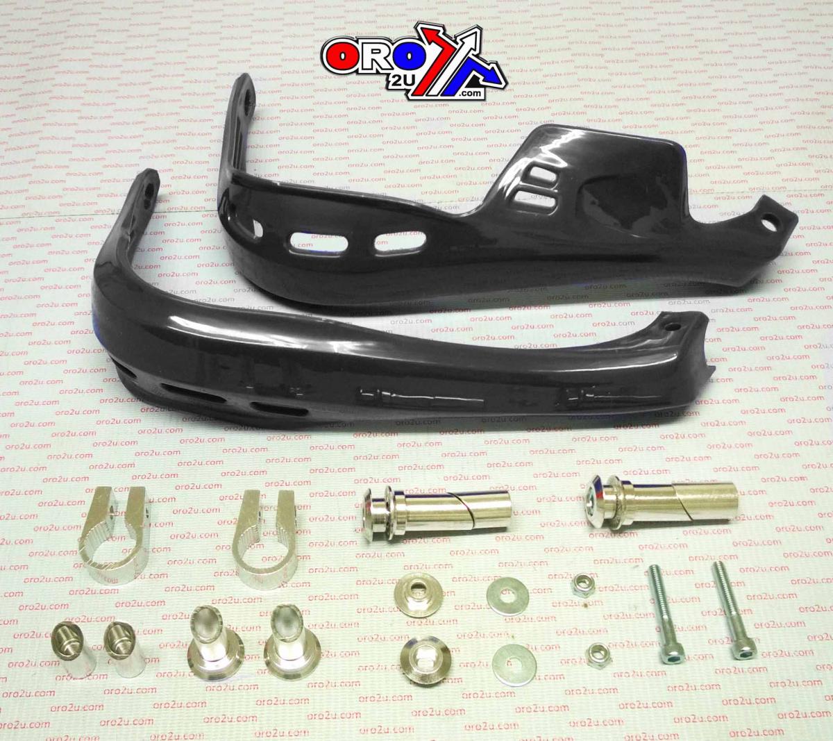 BLACK PRO HAND GUARDS + FITTING KIT