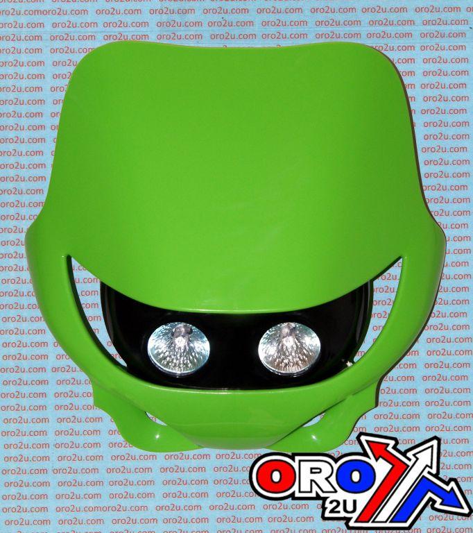 GREEN UNIVERSAL HEADLIGHT TWIN FLASH