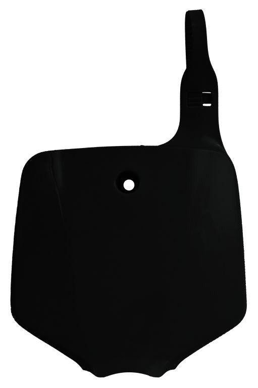 R-TECH BLACK FRONT PLATE KAWASAKI KX65 00-24, KLX110 02-09, SUZUKI RM65 03-05