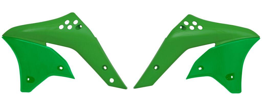 R-TECH NEON GREEN RADIATOR SCOOPS KAWASAKI KX250F 2006-2008