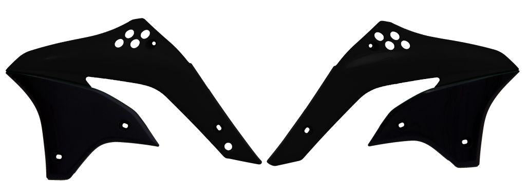 R-TECH BLACK RADIATOR SCOOPS KAWASAKI KX450F 2006-2008