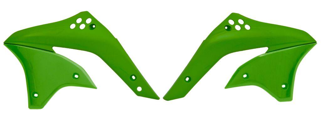 R-TECH GREEN RADIATOR SCOOPS KAWASAKI KX450F 2006-2008