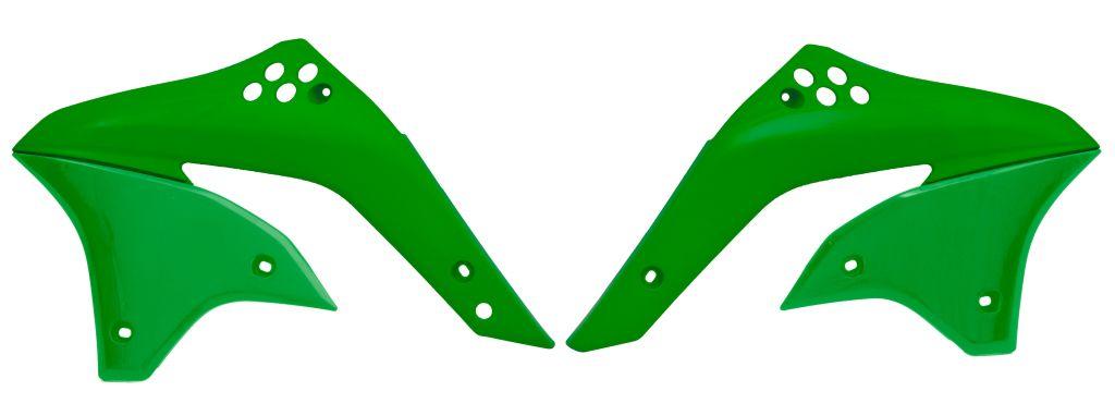 R-TECH NEON GREEN RADIATOR SCOOPS KAWASAKI KX450F 2006-2008