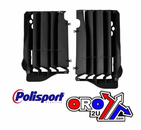 POLISPORT BLACK RAD LOUVERS/COVERS HONDA CRF250R 2014-2015