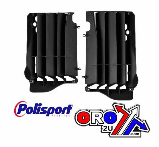 POLISPORT BLACK RAD LOUVERS/COVERS HONDA CRF250R 2014-2015