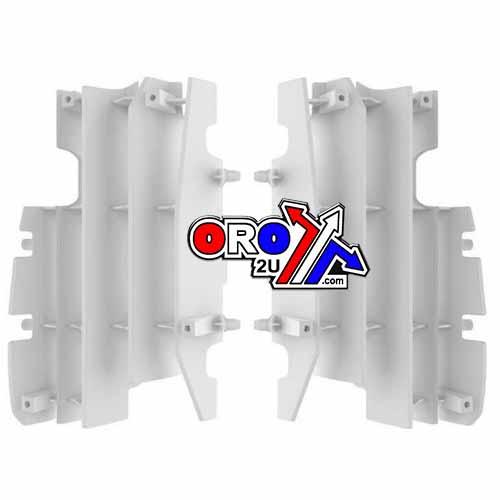 POLISPORT WHITE RAD LOUVERS/COVERS HONDA CR125/250 2005-2007
