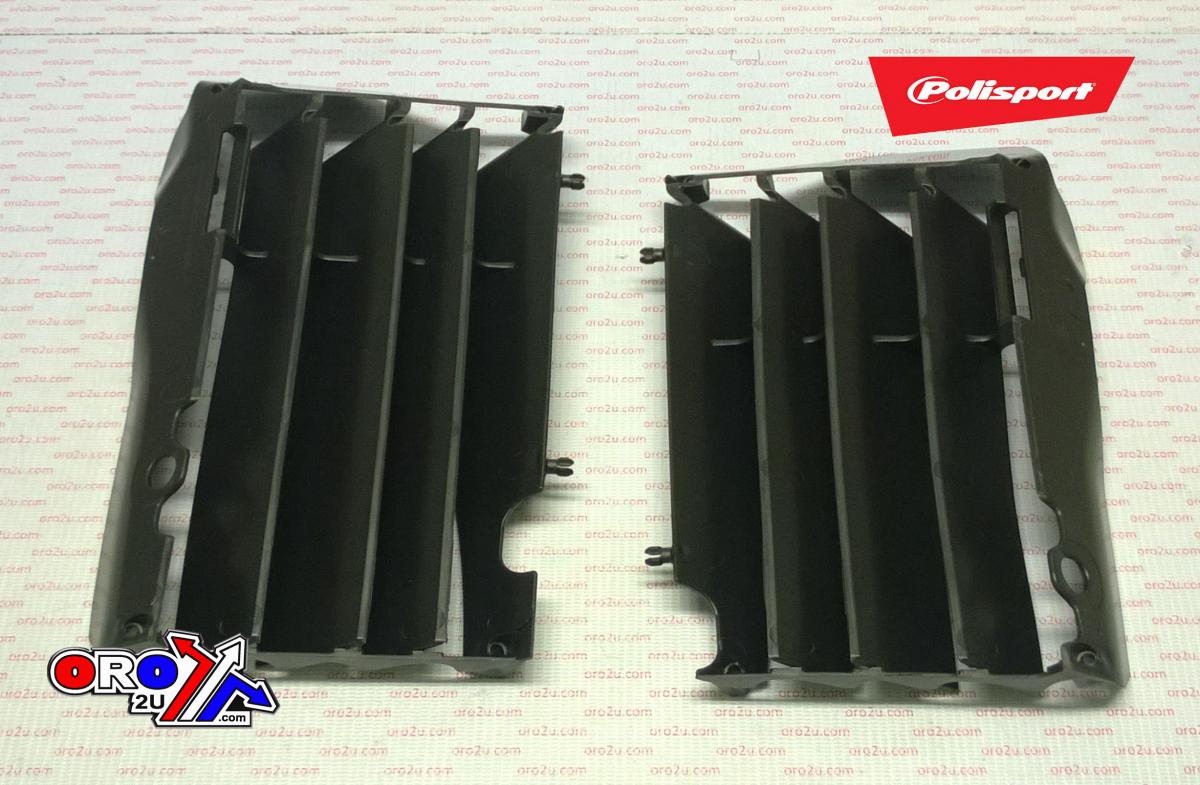 POLISPORT BLACK RAD LOUVERS/COVERS HONDA CREF250R 2016-2017, CRF450R 2015-2016