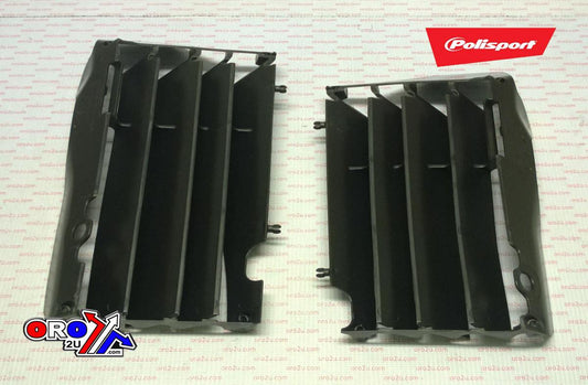 POLISPORT BLACK RAD LOUVERS/COVERS HONDA CREF250R 2016-2017, CRF450R 2015-2016