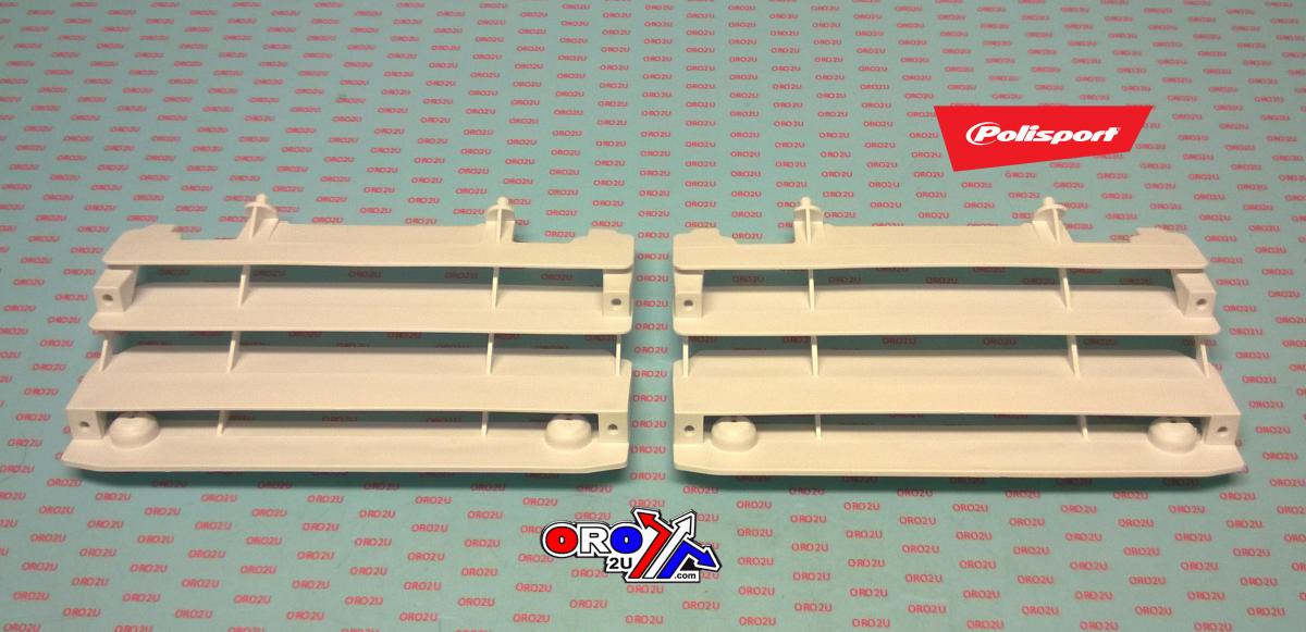 POLISPORT WHITE RAD LOUVERS/COVERS YAMAHA YZ125/250 2006-2019, YZ250X 2016-2018