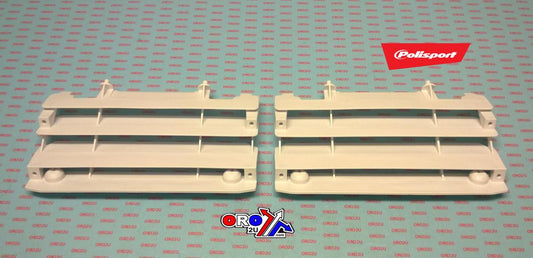POLISPORT WHITE RAD LOUVERS/COVERS YAMAHA YZ125/250 2006-2019, YZ250X 2016-2018