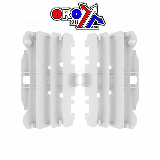 POLISPORT WHITE RAD LOUVERS/COVERS YAMAHA YZ250F 2007-2009, YZ450F 2007-2009