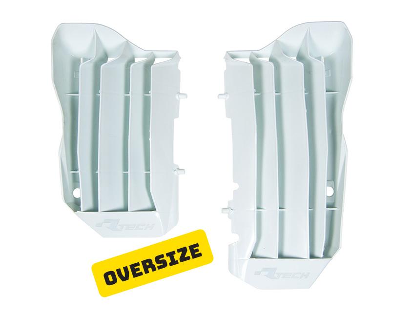 R-TECH WHITE O/S RAD LOUVERS/COVERS HONDA CRF450R 2017-2022, CRF450RX 2019-2020