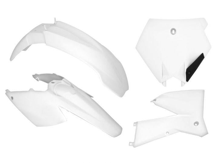 PLASTIC KIT/4 KTM 05-06 WHITE RACETECH KITKTM-BN0-504