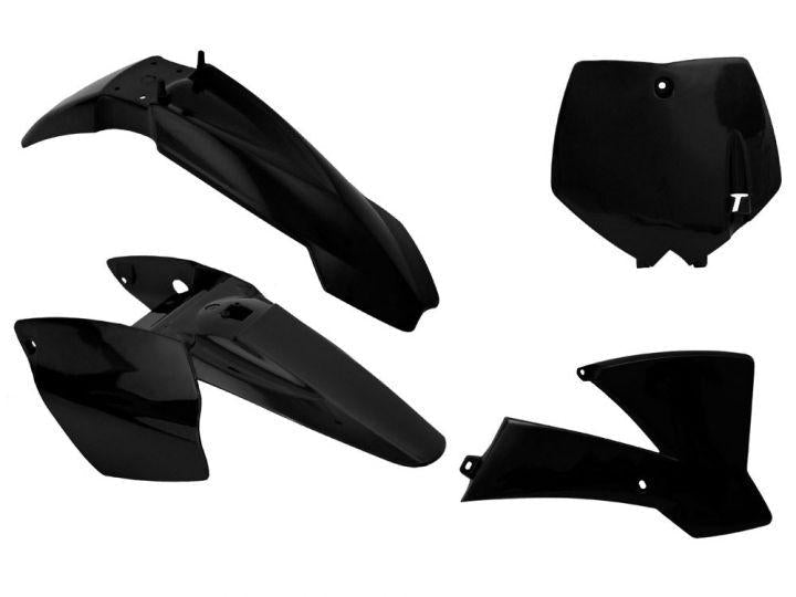 R-TECH BLACK PLASTIC KIT/5 KAWASAKI KX65 2001-2024, SUZUKI RM65 2003-2008