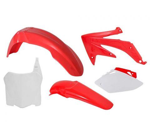 R-TECH OEM STYLE RED/WHITE PLASTIC KIT/5 HONDA CRF450R 2008