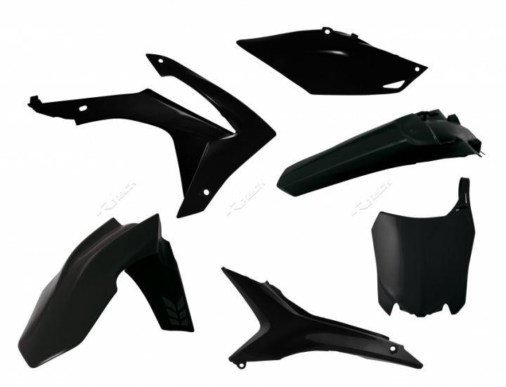 R-TECH BLACK PLASTIC KIT/6 HONDA CRF250R 2014-2017, CRF450R 2013-2016