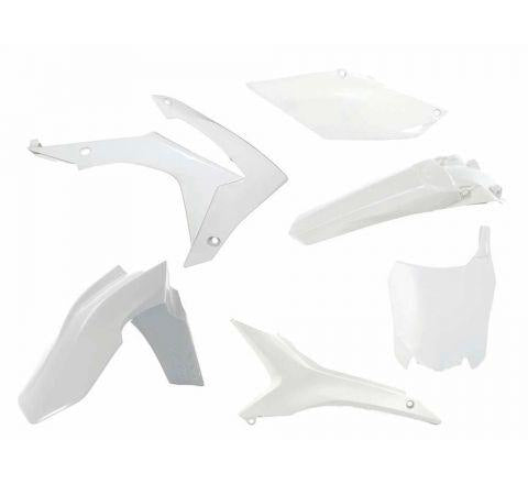 R-TECH WHITE PLASTIC KIT/6 HONDA CRF250R 2014-2017, CRF450R 2013-2016