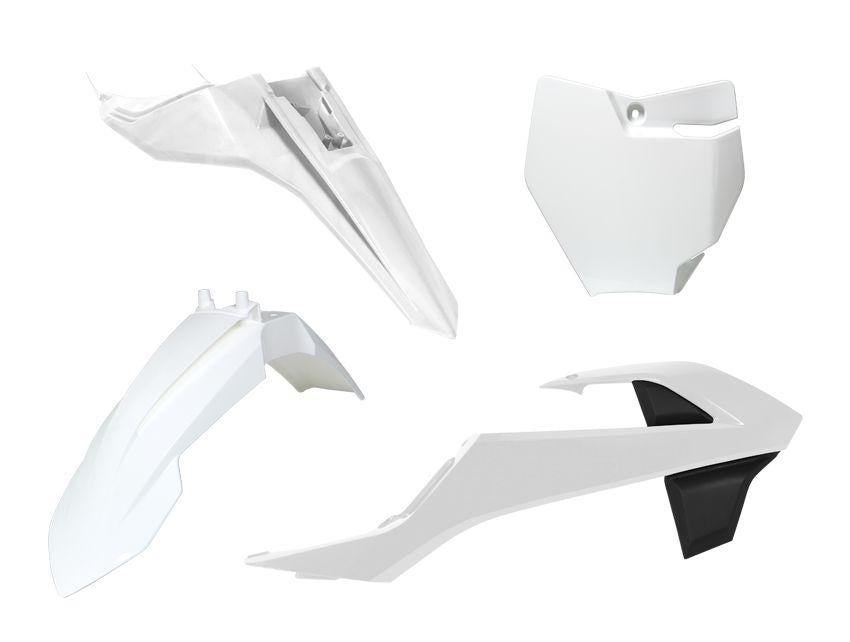 R-TECH WHITE PLASTIC KIT/4 KTM SX65 2016-2023, GAS GAS MC65 2021-2023