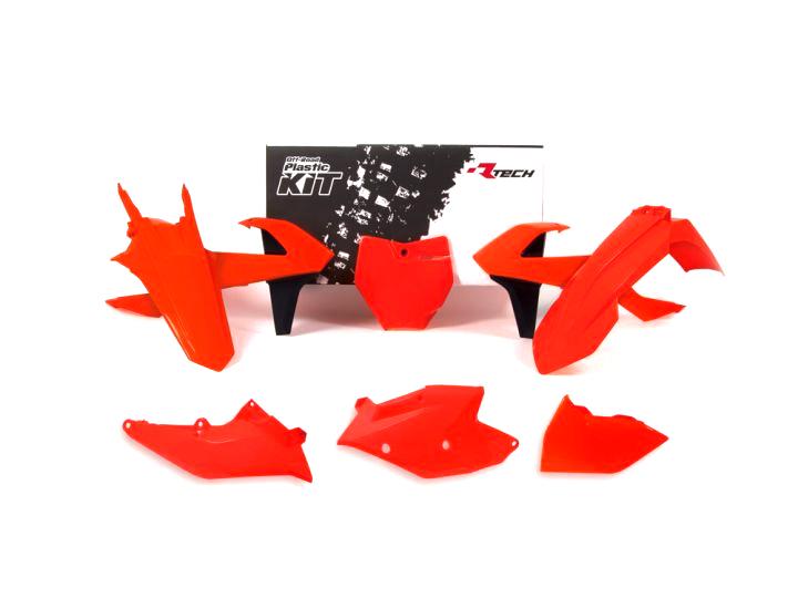 R-TECH NEON ORANGE PLASTIC KIT/6 KTM SX/SX-F 2016-2018, XC/XC-F 2017-2018