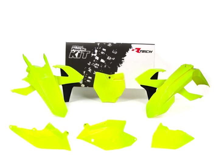 R-TECH NEON YELLOW PLASTIC KIT/6 KTM SX/SX-F 2016-2018, XC/XC-F 2017-2018