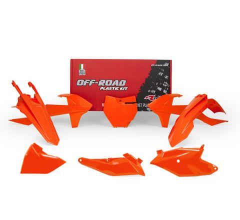 R-TECH ORANGE PLASTIC KIT/6 KTM SX85 2018-2024, GAS GAS MC85 2021-2023