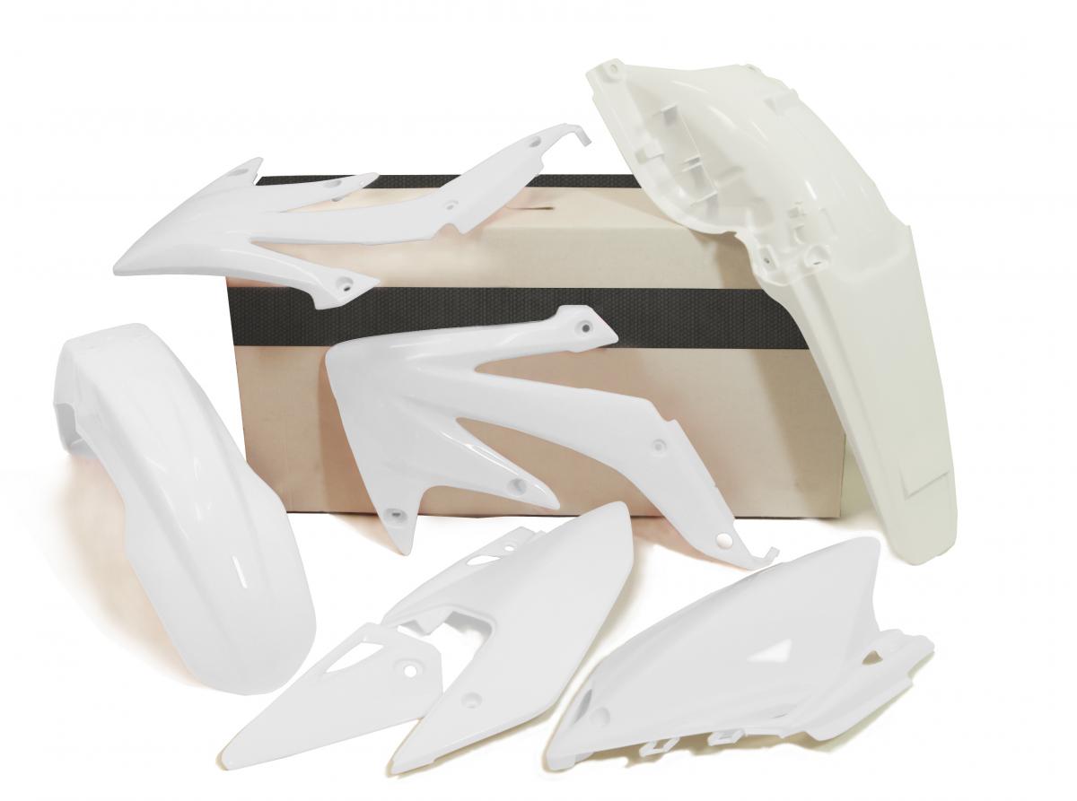 R-TECH WHITE PLASTIC KIT HONDA CRF450X 2008-2017