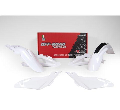 R-TECH WHITE PLASTIC KIT/4 HUSQVARNA TC250 08, TE250 08-09, TC/TE 310-510 08-10