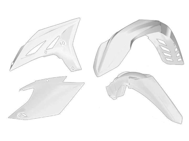 R-TECH WHITE PLASTIC KIT YAMAHA WR450F 2012-2015
