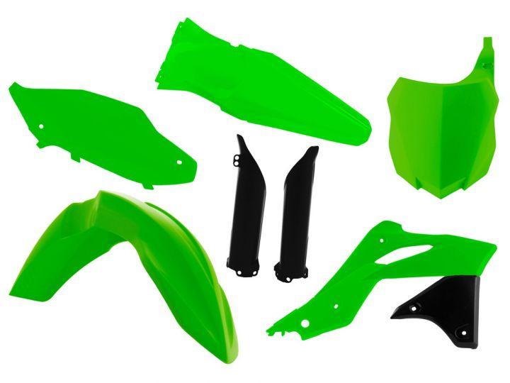 R-TECH NEON GREEN PLASTIC KIT/5 KAWASAKI KX250F 2013-2016