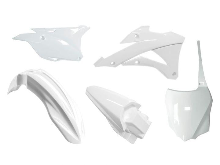 R-TECH WHITE PLASTIC KIT/5 KAWASAKI KX85 2014-2021, KX100 2014-2021