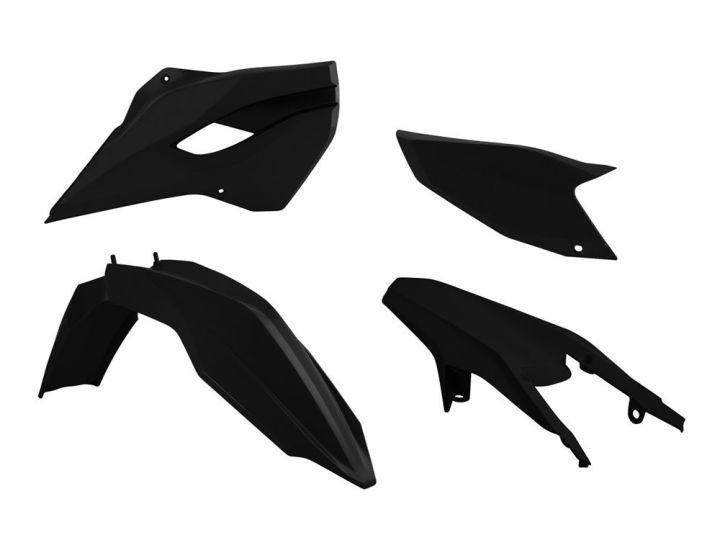 R-TECH BLACK PLASTIC KIT/4 HUSABERG TE/FE 2T 125-380, TE/FE 4T 250-501 13-14